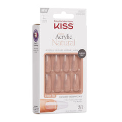 KISS pink gel nail glue visible on nails enabling quick secure at-home application.