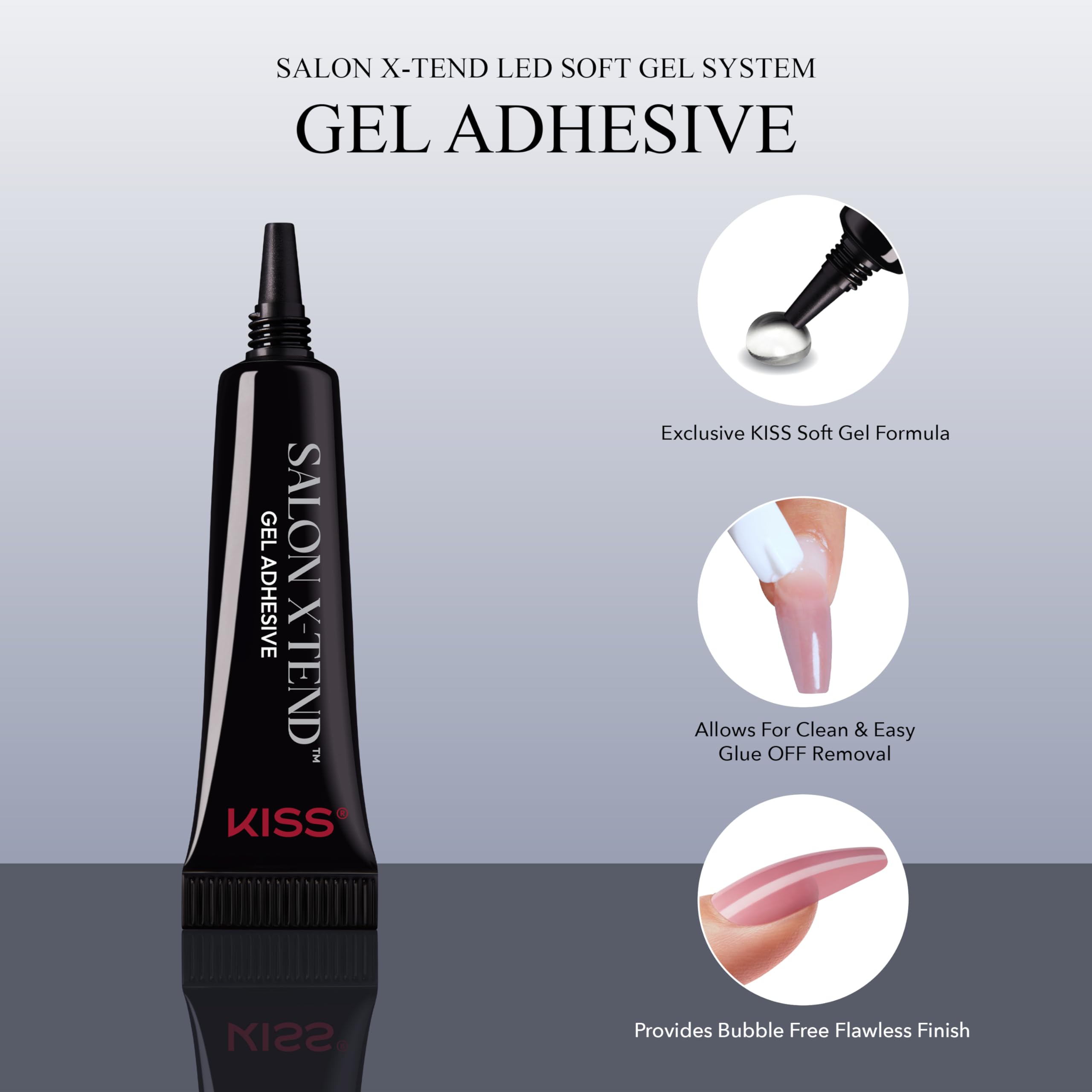 KISS Salon X-tend angled light delivers uniform curing across nails.