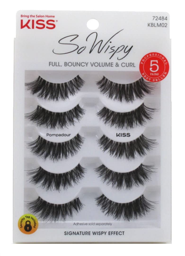 KISS So Wispy Pompadour Lashes pack-3 image 1 shows dramatic volume for all-day wear.