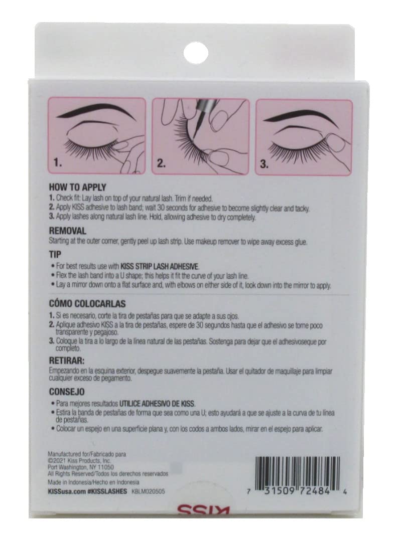 KISS So Wispy Pompadour Lashes pack-3 image 2 highlights flexible curl for easy lift.