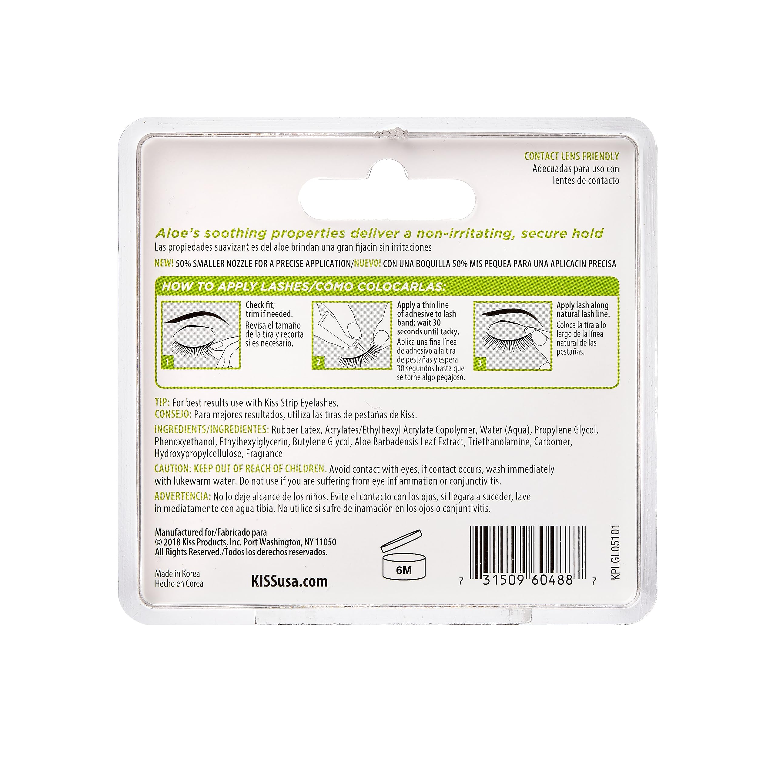 KISS dermatologist tested lash adhesive suitable for sensitive eyes