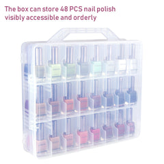 Kissbuty clear dust-free container showcases polish colors clearly for easy selection.