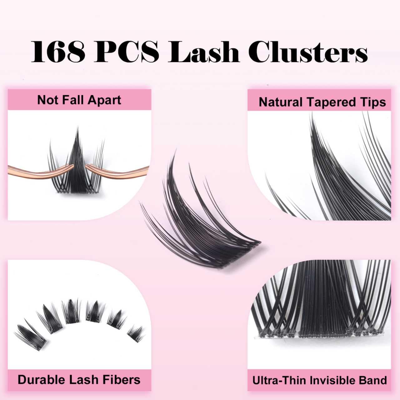 Kisslily 8-18mm mixed-length lash extensions for customizable eye shapes