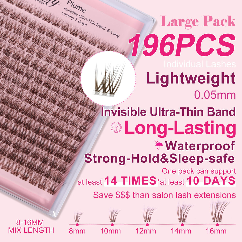 Kisslily Plume Brown Lashes beginner-friendly application for easy DIY lash sets.