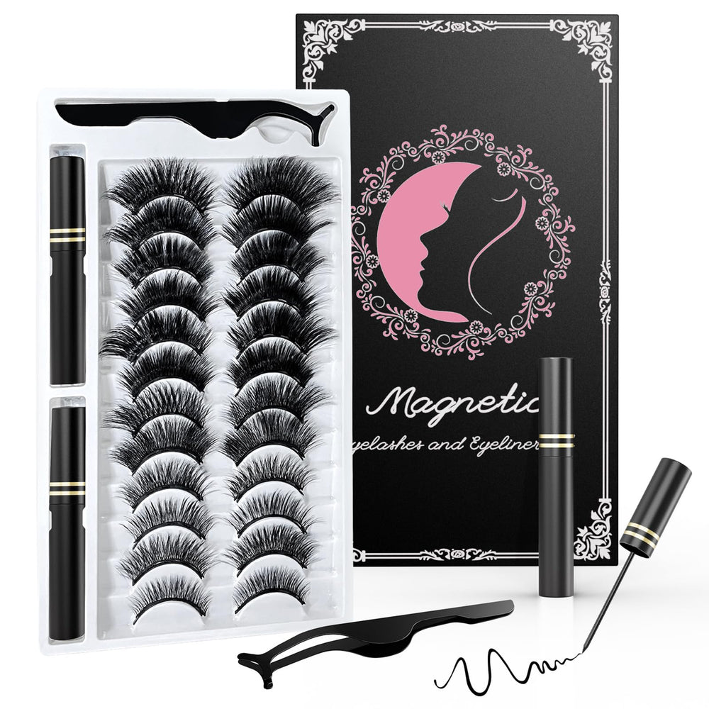 Kistep Magnetic Eyelashes Kit – eyeliner collection closeup for natural, precise lash look.