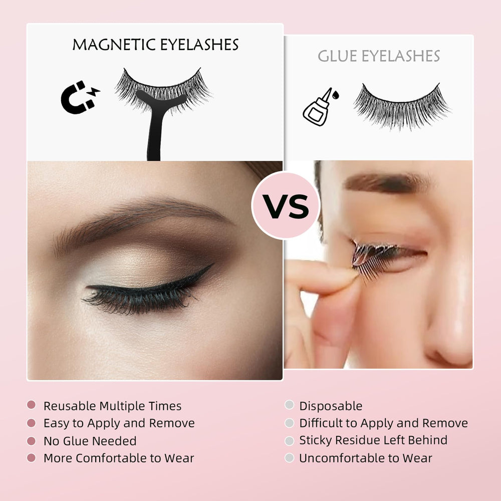 Kistep Tweezers in use demonstrates easy, accurate application of magnetic lashes.