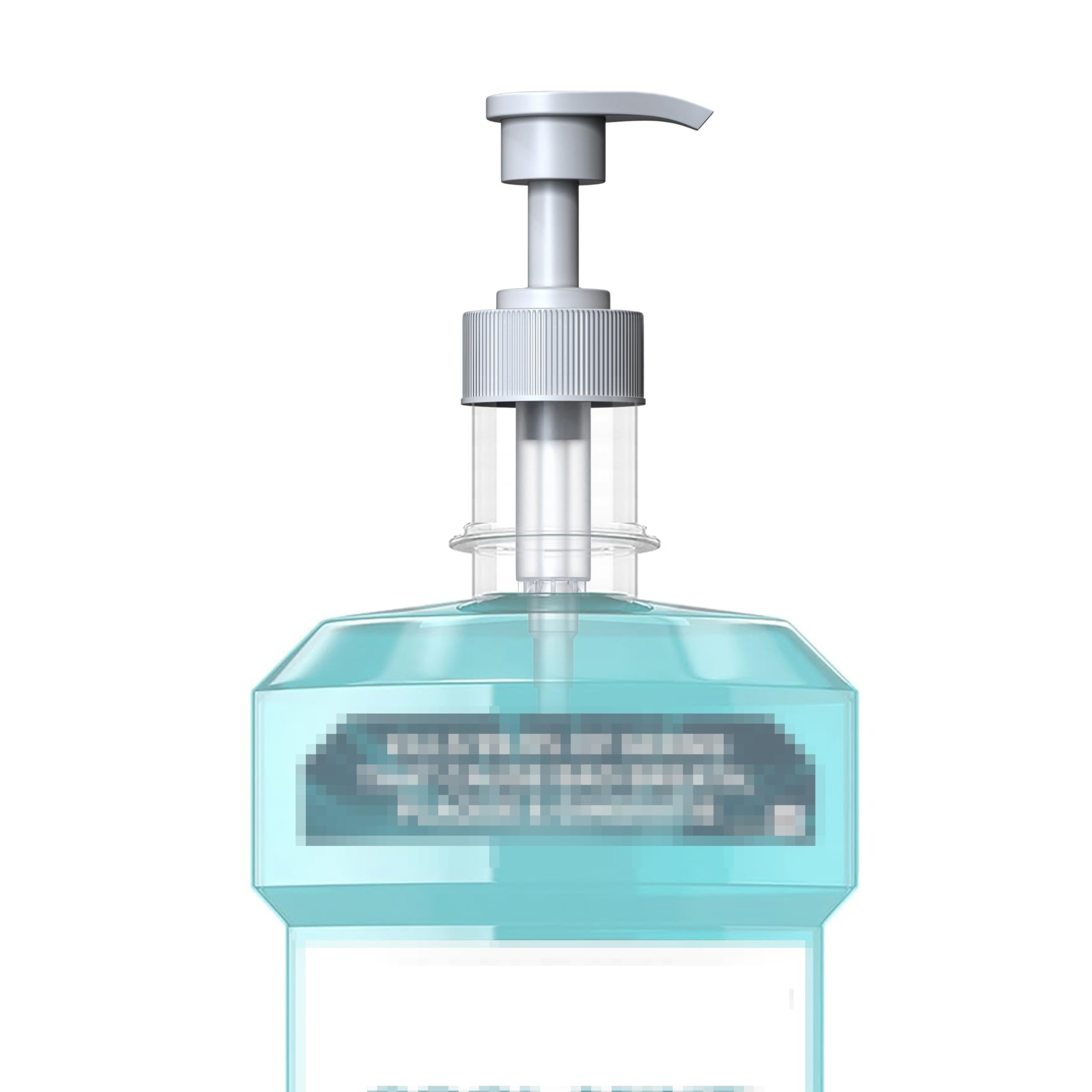 Kitchentoolz Listerine pump dispenser white delivers mess-free, precise 4 cc dosing for routine mouthwash.