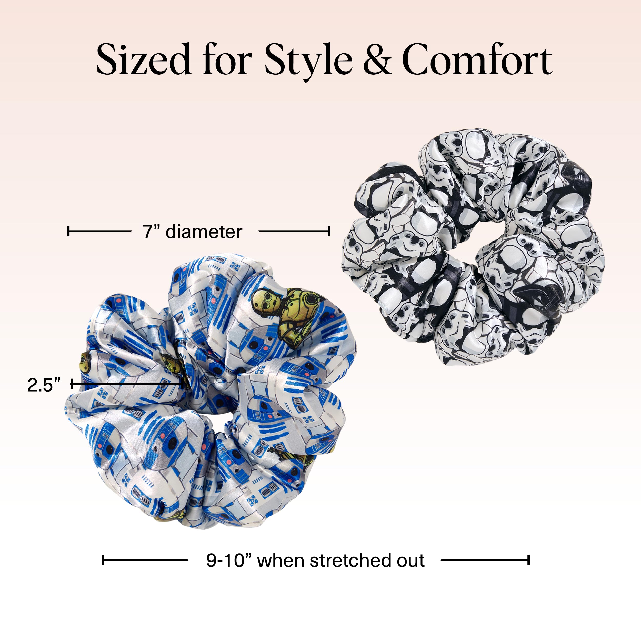 Kitsch 2-piece satin scrunchie set delivers versatile hair accessories for daily wear and playful styling.