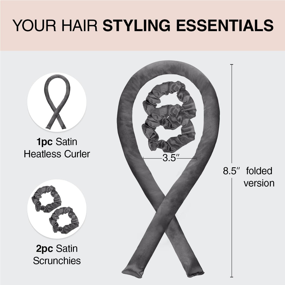 Kitsch 34inch satin heatless rod—comfortable all-night wear for frizz-free morning curls.