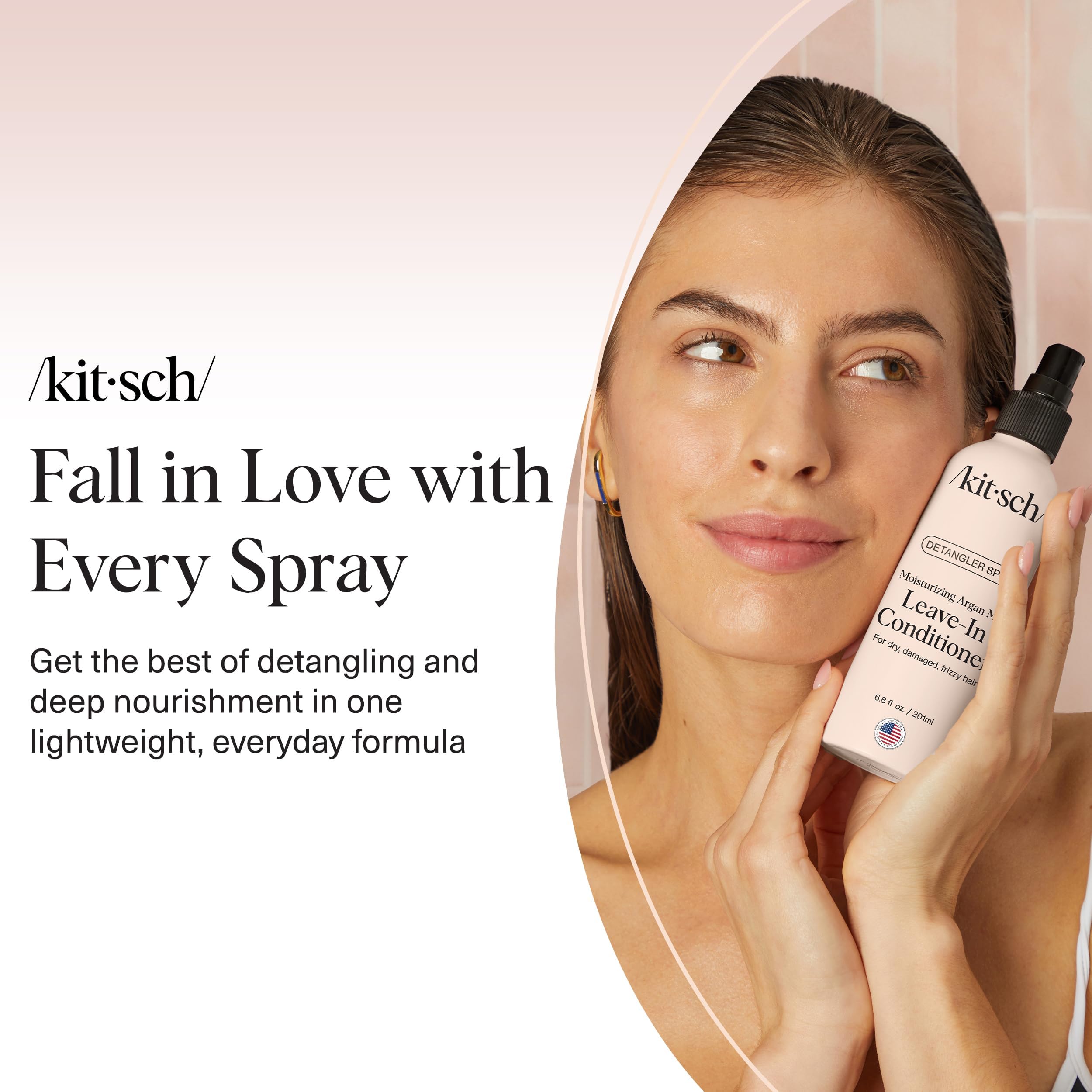 Kitsch Argan Milk Leave-In presented as a gift-ready hair care option.