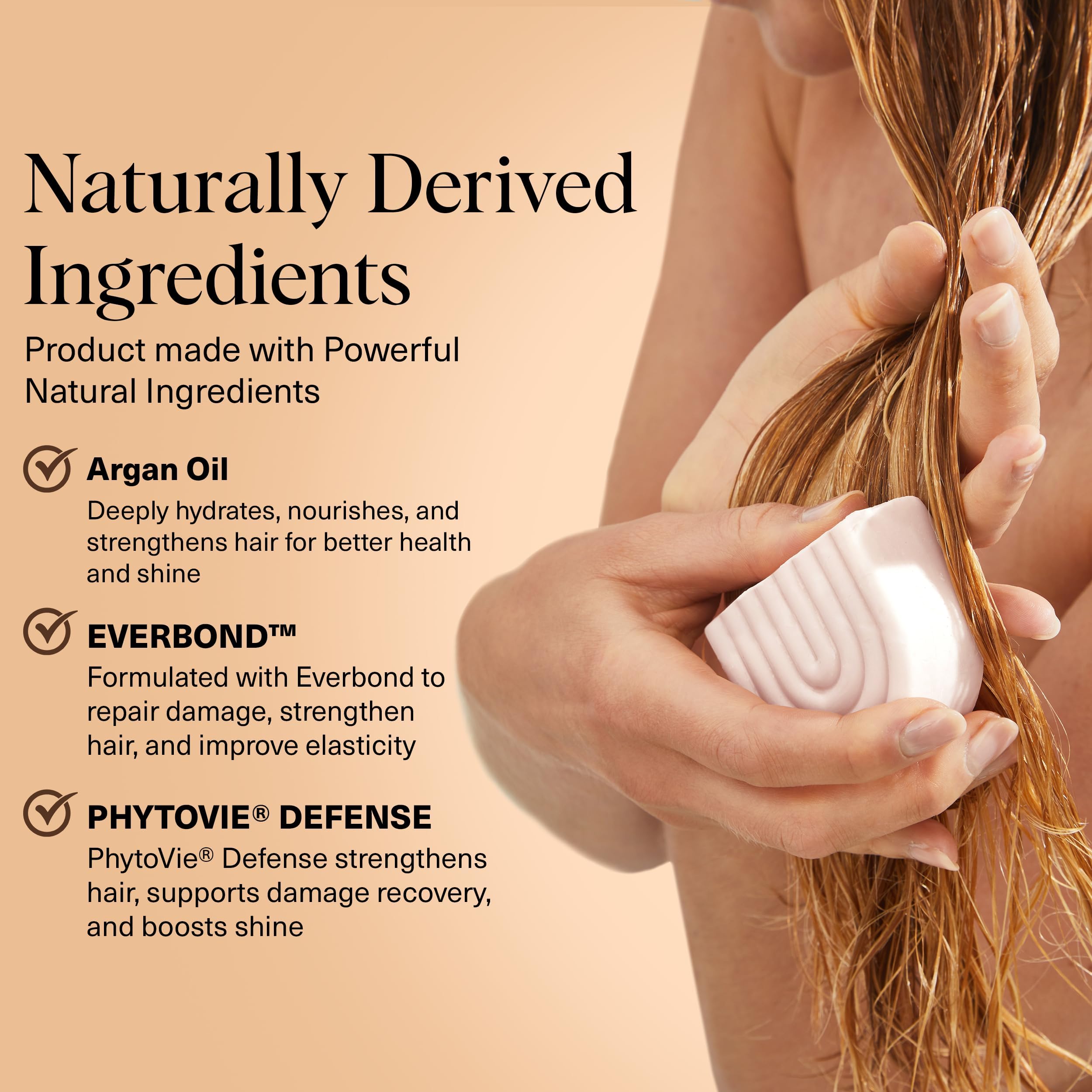 Kitsch Argan Oil Conditioner Bar silky-soft-hair for easy detangling.