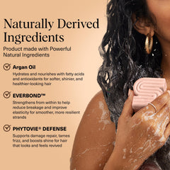 Kitsch Argan Oil Shampoo Bar closeup highlights argan oil detail and nourishment.