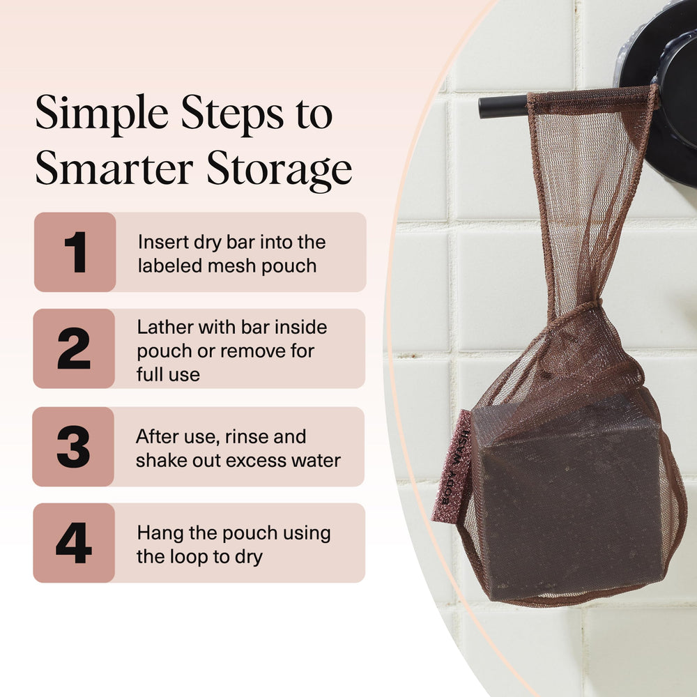 Kitsch Bar Soap Saver Bag makes a stylish self care gift for eco minded friends.