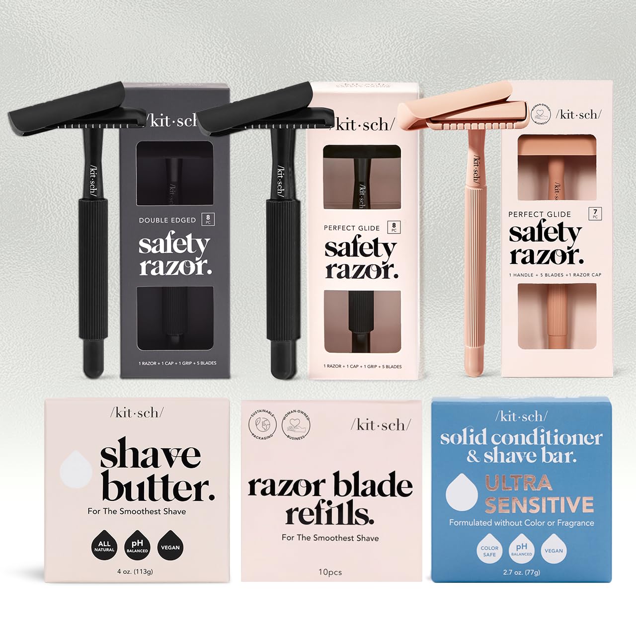 Kitsch black razor in use showcases everyday shaving confidence and control.