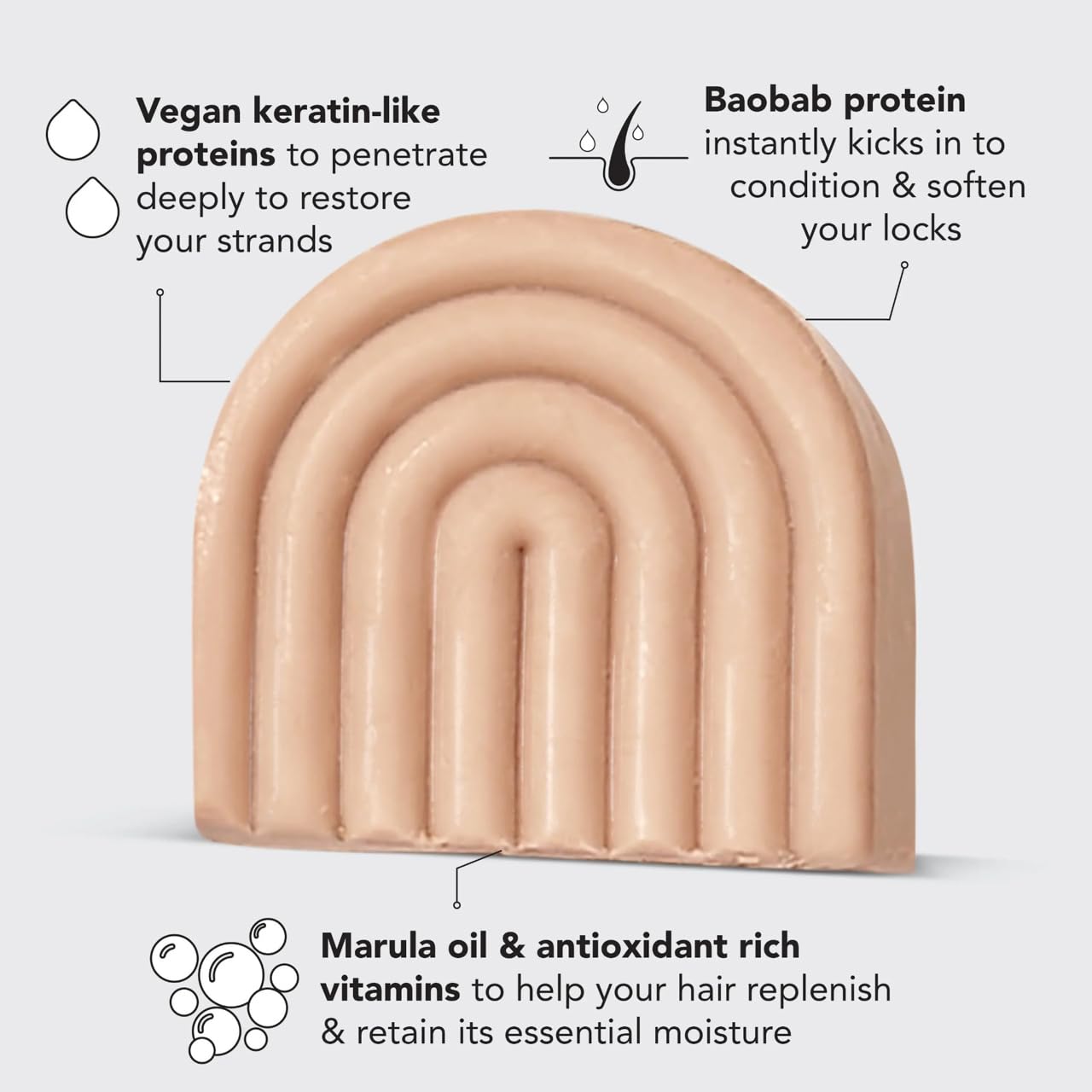 Kitsch Bond Repair Hair Mask travel-ready solid bar for on-the-go care.