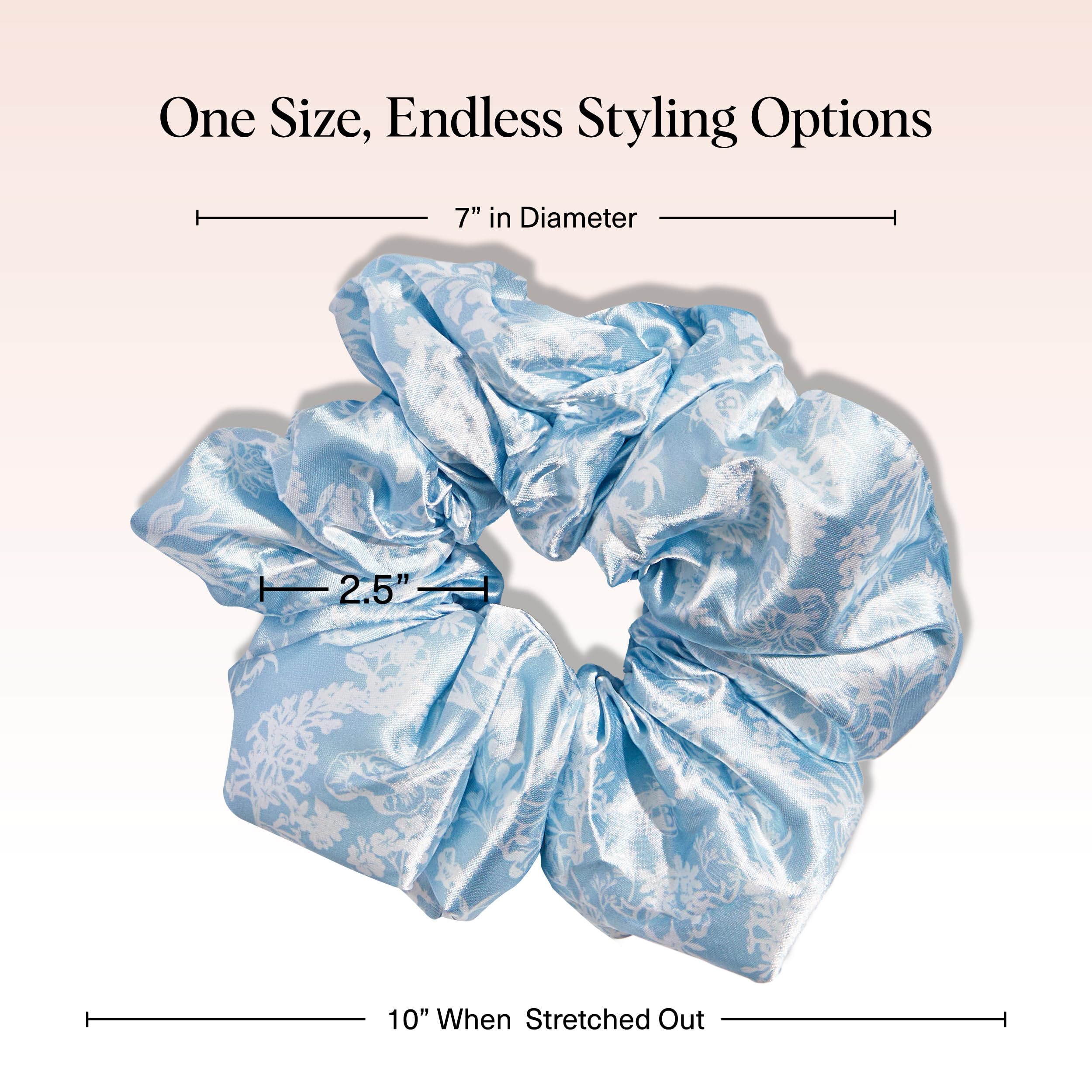 Kitsch Bridgerton satin scrunchies worn on the wrist add chic style without snagging hair.