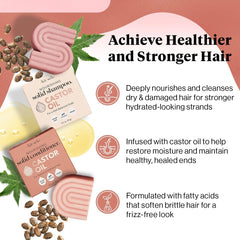 Kitsch Castor Oil Conditioner Bar packaging shows eco-conscious, travel-friendly design
