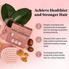 Kitsch Castor Oil Conditioner Bar packaging highlights vegan silicone-free formula for color-treated hair