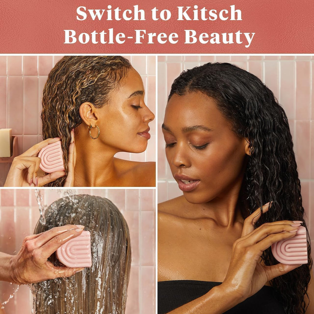Kitsch Castor Oil Conditioner Bar travel-friendly packaging for on-the-go routines