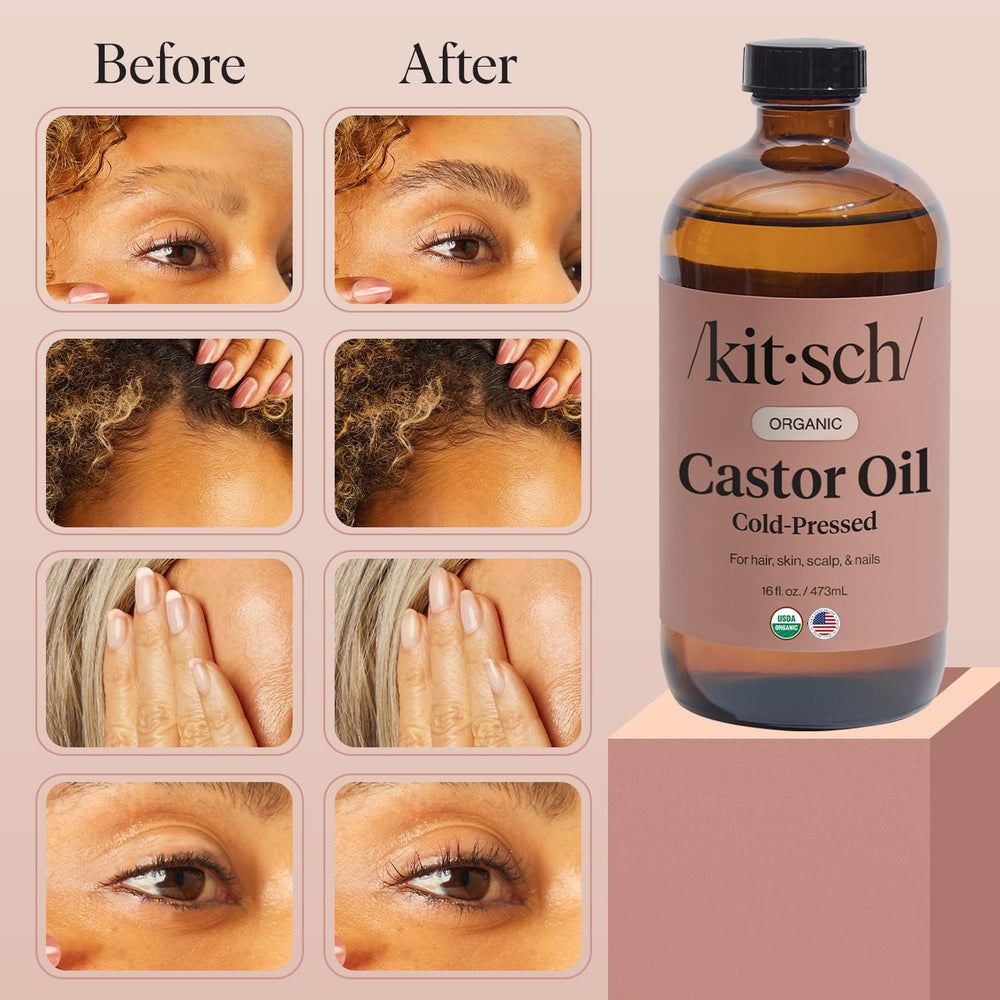 Kitsch Castor Oil nourishes nails and cuticles after manicure.