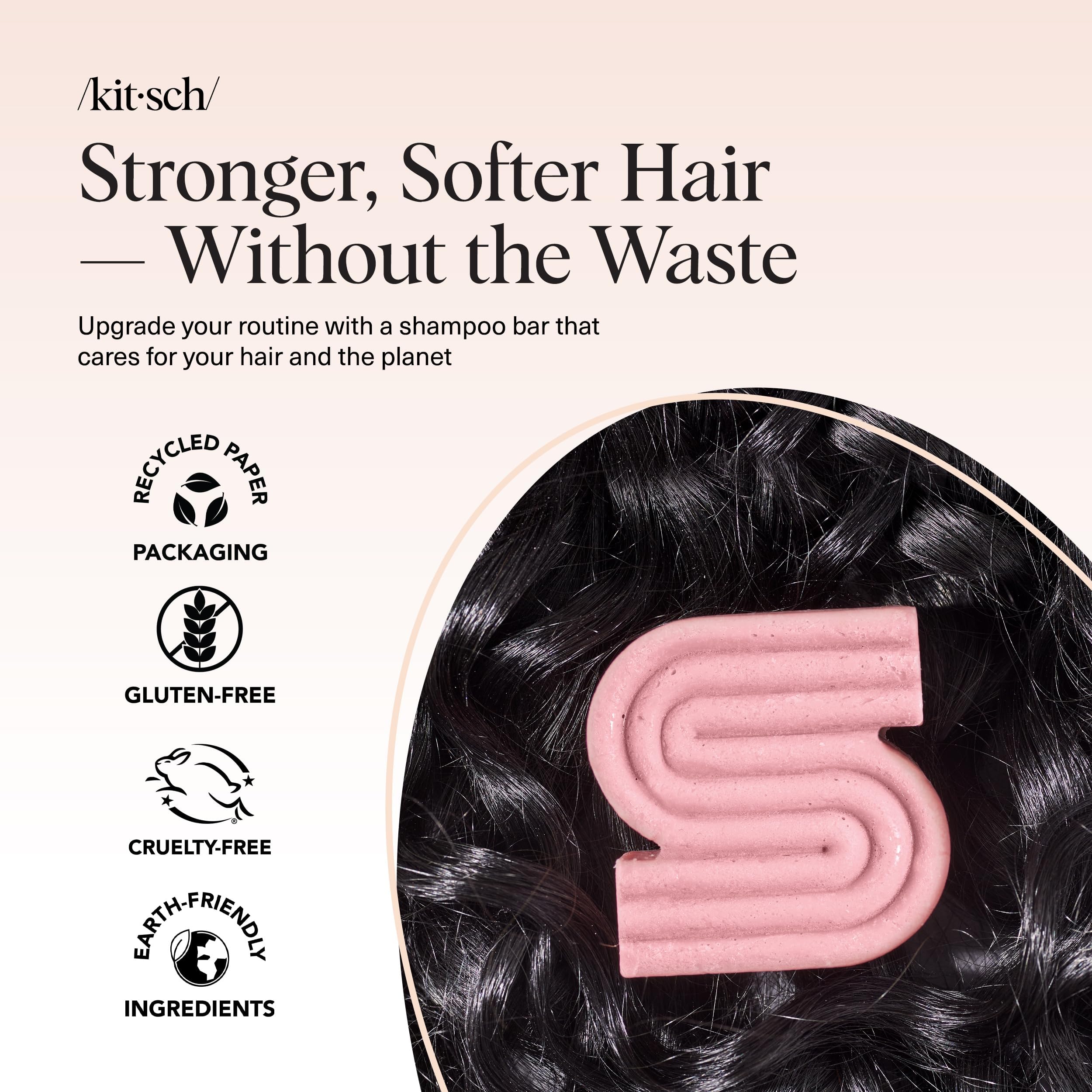 Kitsch Castor Oil Shampoo Bar safe for color-treated hair during cleansing