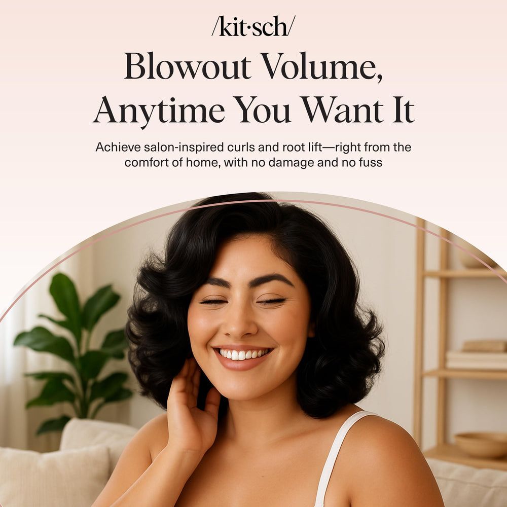 Kitsch Ceramic Thermal Hair Rollers black finish adds chic look while delivering easy styling