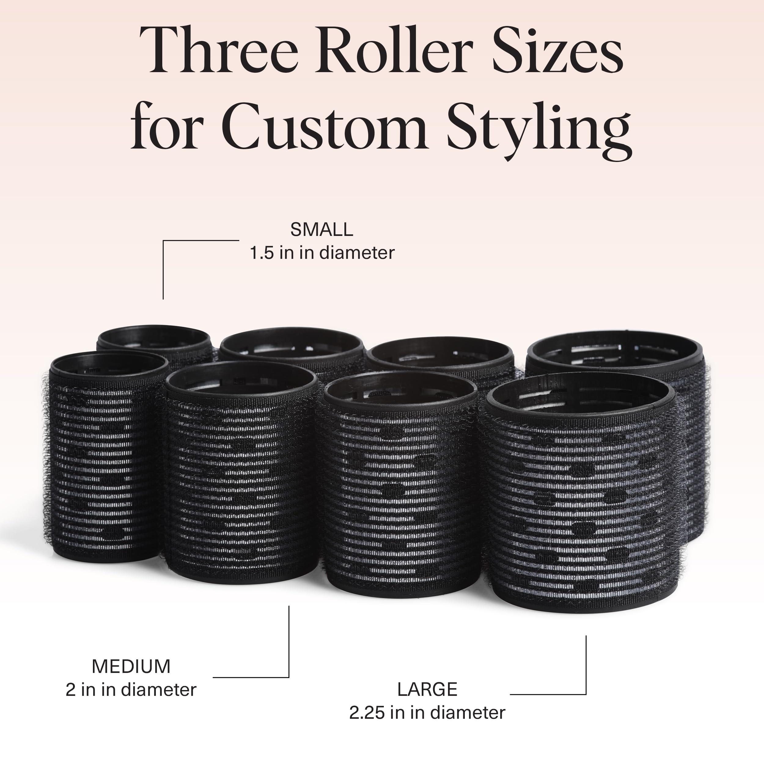 Kitsch Ceramic Thermal Hair Rollers self-grip surface ensures snag-free styling during use
