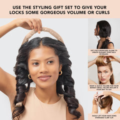 Kitsch ceramic thermal roller aids gentle shaping for lasting, salon-worthy waves without heat.