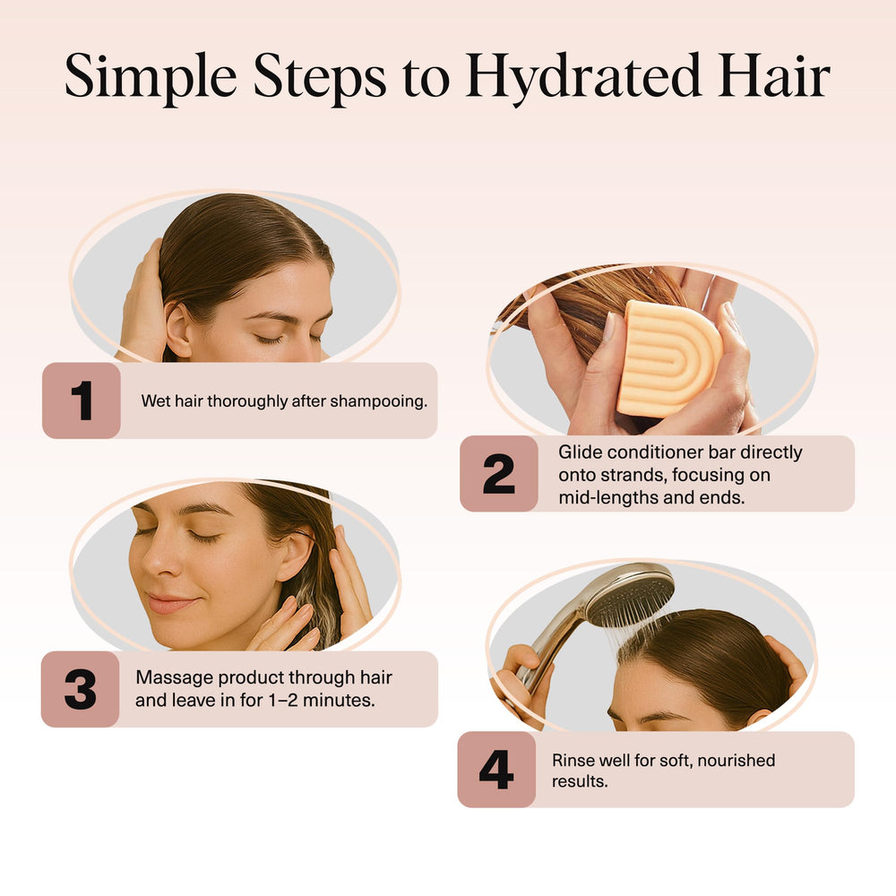 Kitsch Coconut Oil Conditioner Bar enhancing moisture in curly hair types.