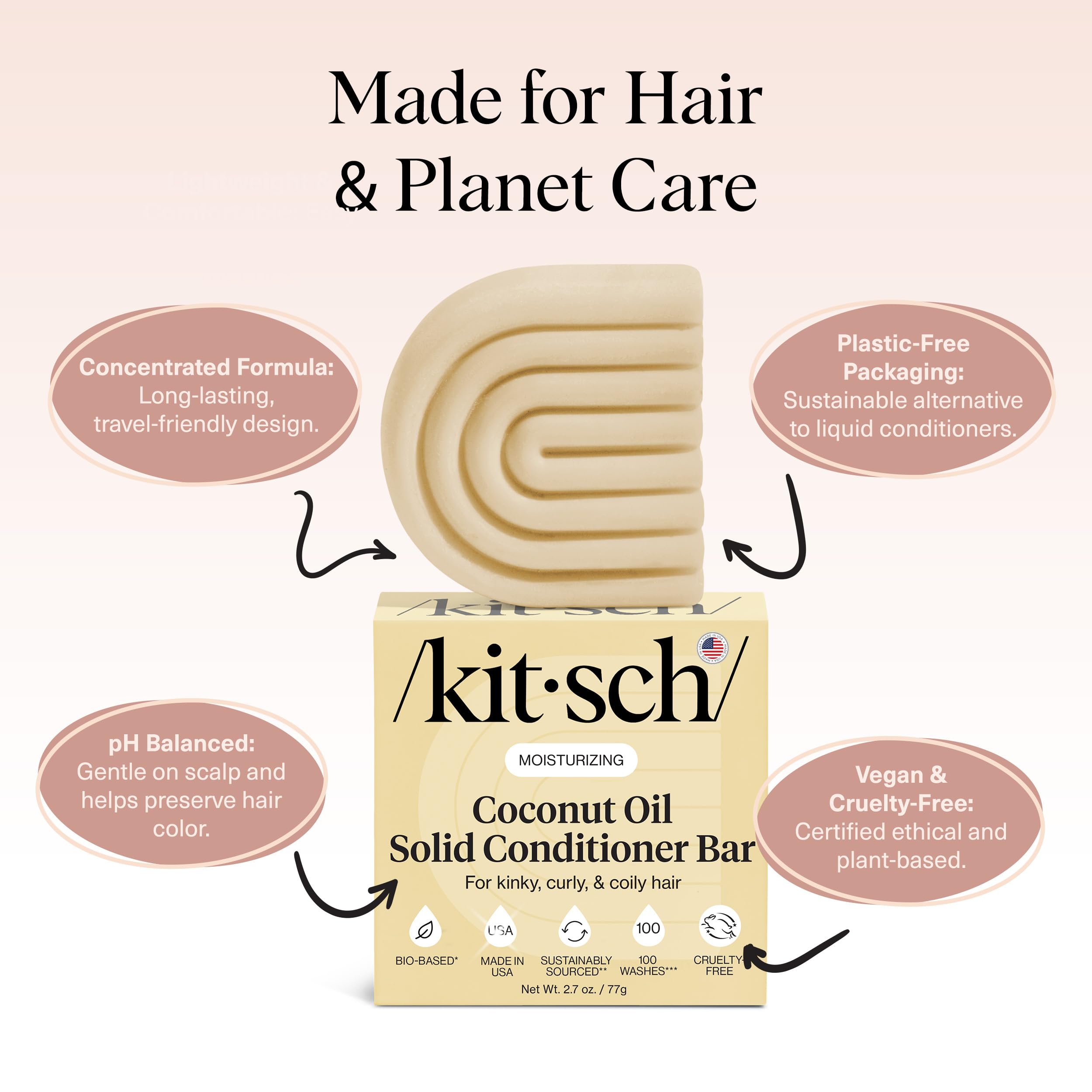 Ingredient focus showcasing the nourishing properties of coconut oil and shea butter.