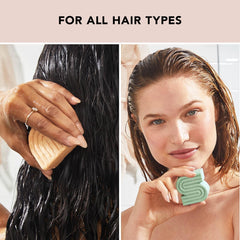Kitsch Coconut Oil Conditioner Bar smoothing action reduces frizz and adds shine.