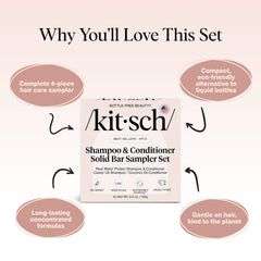 Kitsch conditioner bar coconut oil close-up for deep moisture and hydration