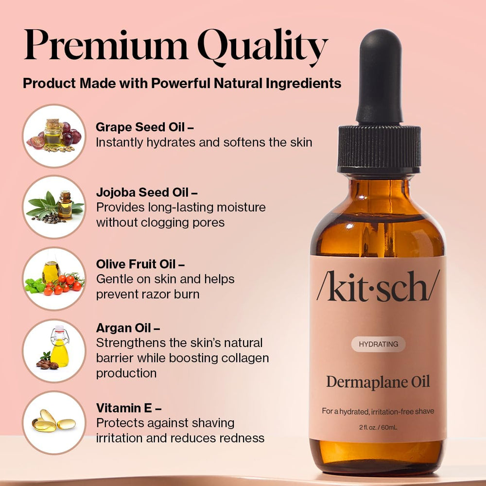 Kitsch Dermaplane oil application pump dispenses for smooth dermaplaning prep