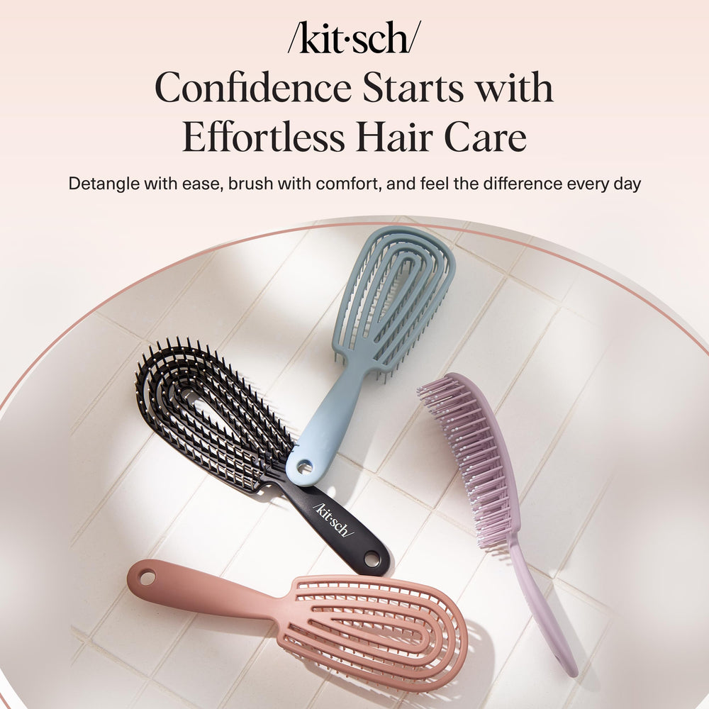 Kitsch Detangler Brush compact travel size for grooming on the go.