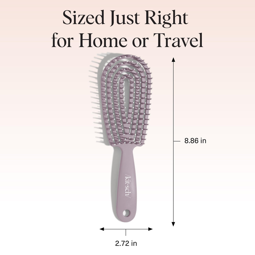 Kitsch Detangler Brush ergonomic handle ensures comfortable daily use.