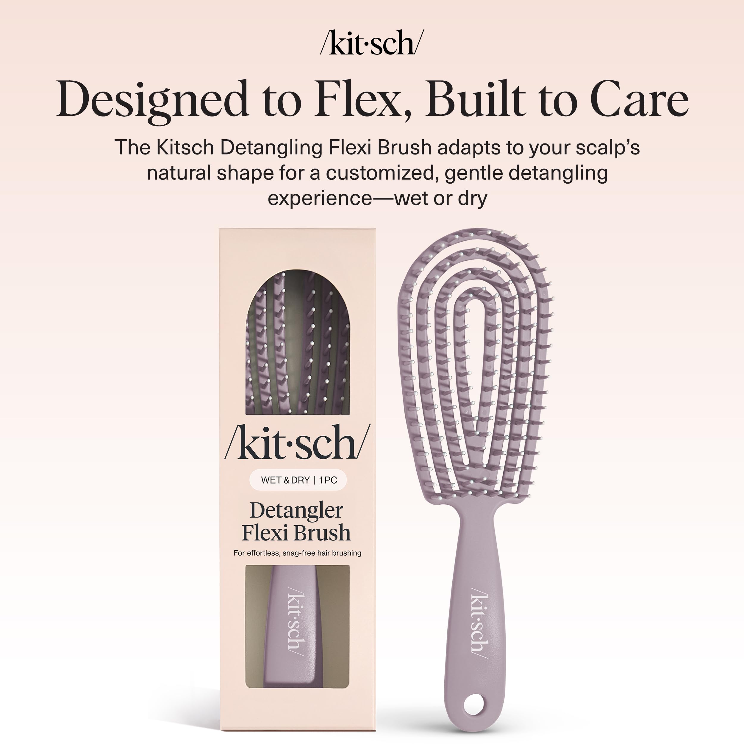 Kitsch Detangler Brush soft violet color makes a pretty gift.