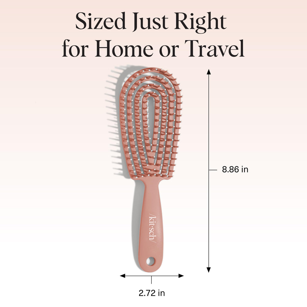 Kitsch Detangler Brush works on wet or dry hair for versatile styling prep.
