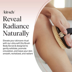 Kitsch dry brushing ergonomic handle enables easy full-body use.