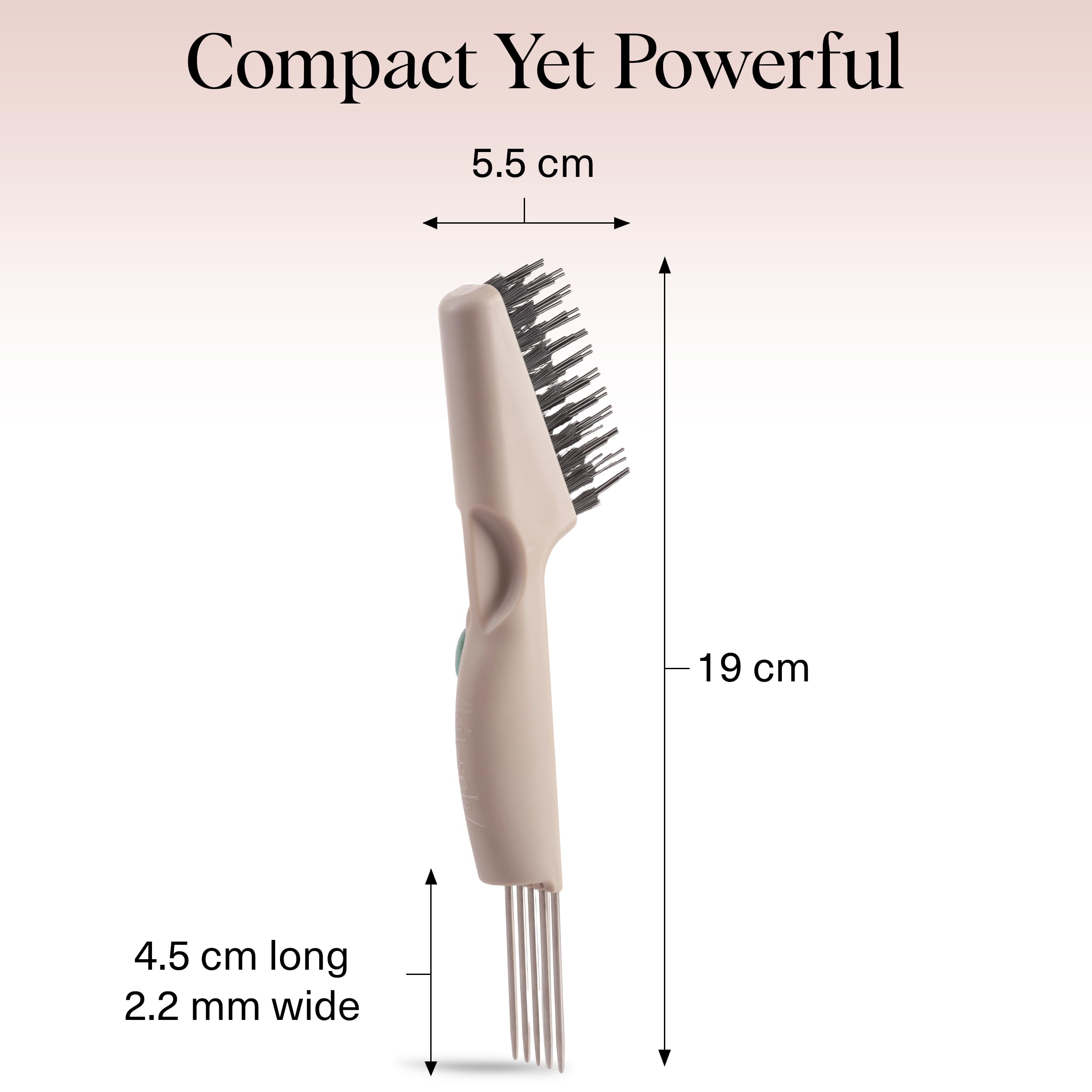 Kitsch eco-friendly materials image indicates recycled plastic construction and sustainable styling tools.