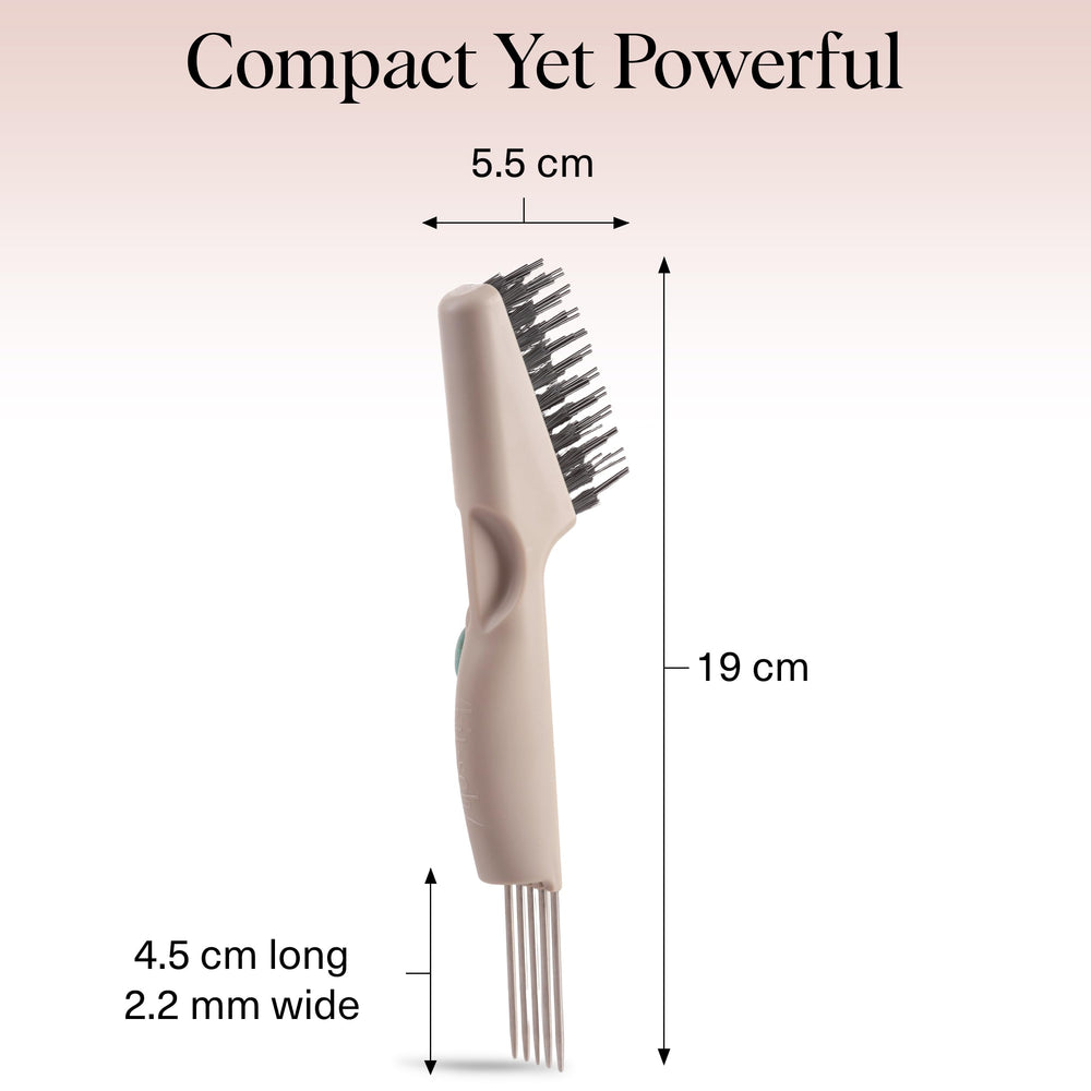 Kitsch eco-friendly materials image indicates recycled plastic construction and sustainable styling tools.