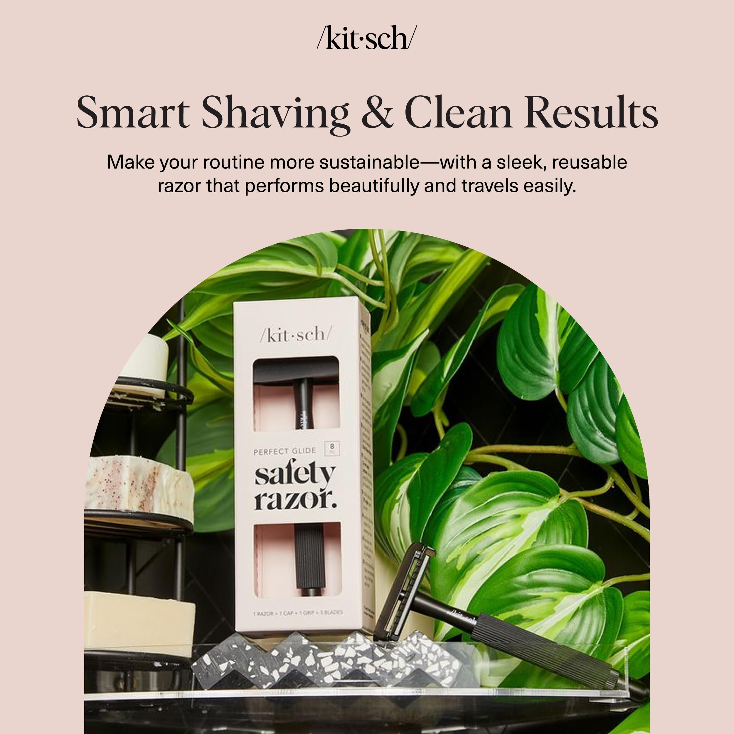 Kitsch eco-friendly reusable design minimizes plastic waste with long-lasting stainless steel.