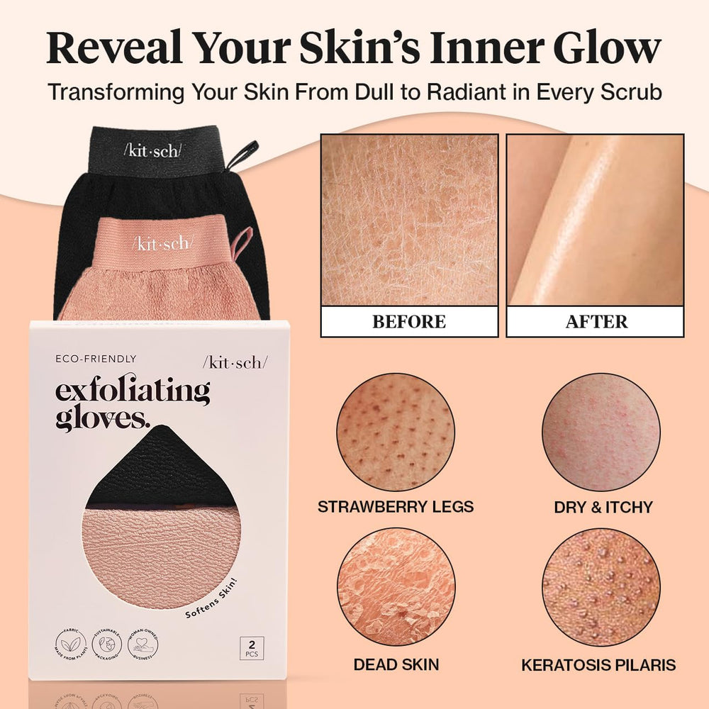 Kitsch eco-friendly materials offer reusable exfoliation with gentle skin touch.