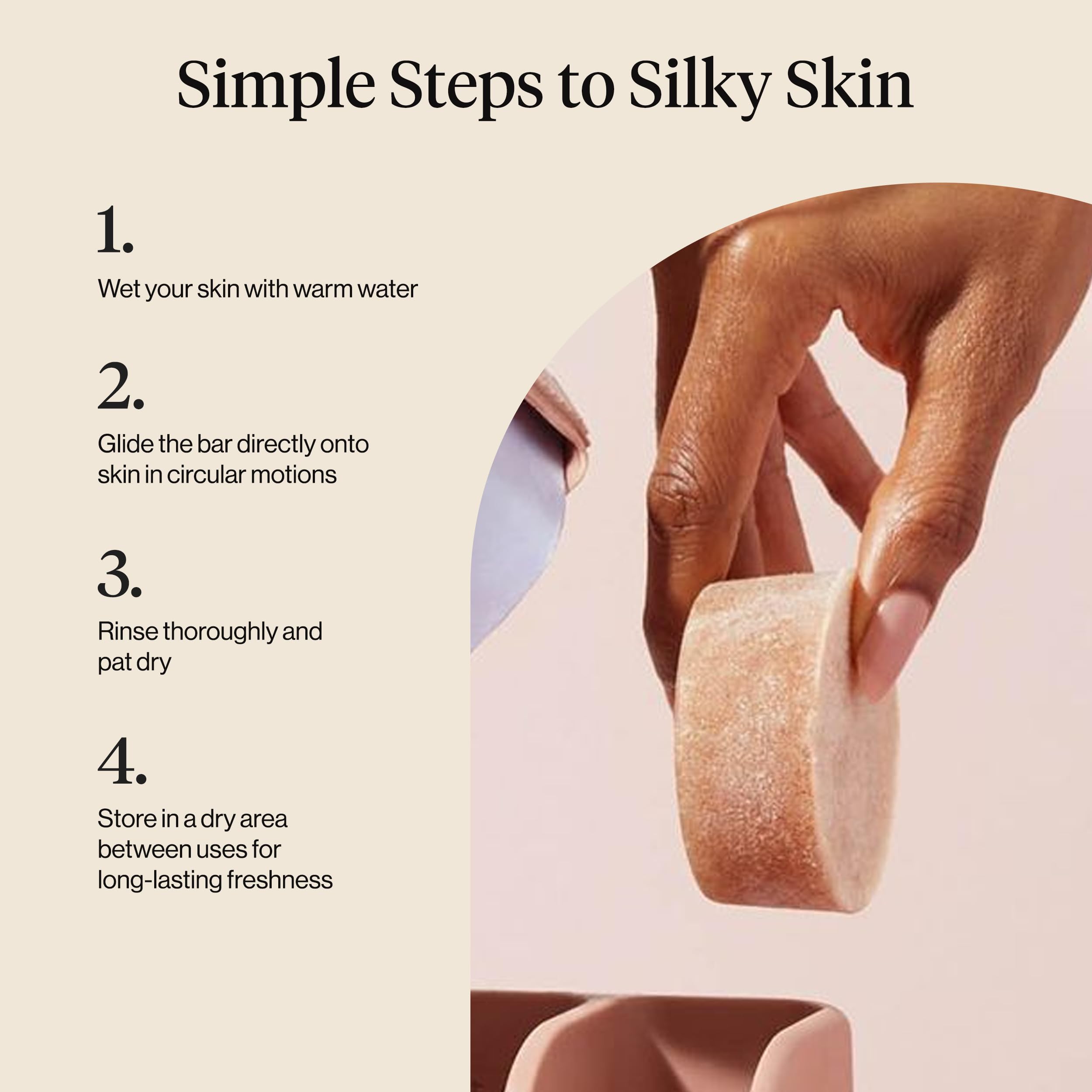 Kitsch exfoliating sugar scrub bar recycle-friendly packaging showcasing eco-conscious choice