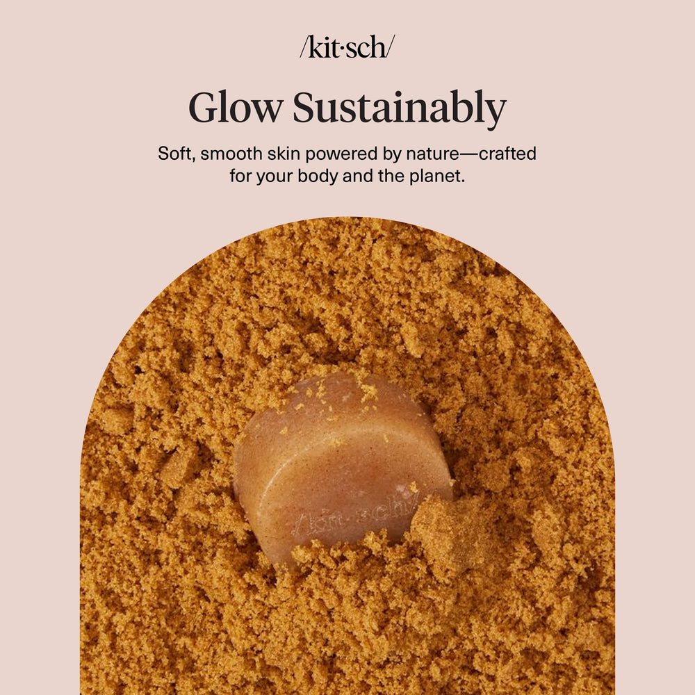 Kitsch exfoliating sugar scrub bar made in the USA highlighting craftsmanship and quality