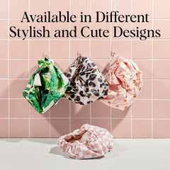 Kitsch flexi satin-lined cap inside emphasizes smooth hair protection during washing