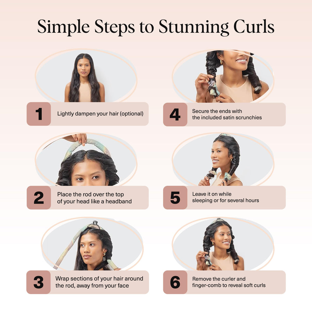 Kitsch frizz-free finish on hair after satin set use