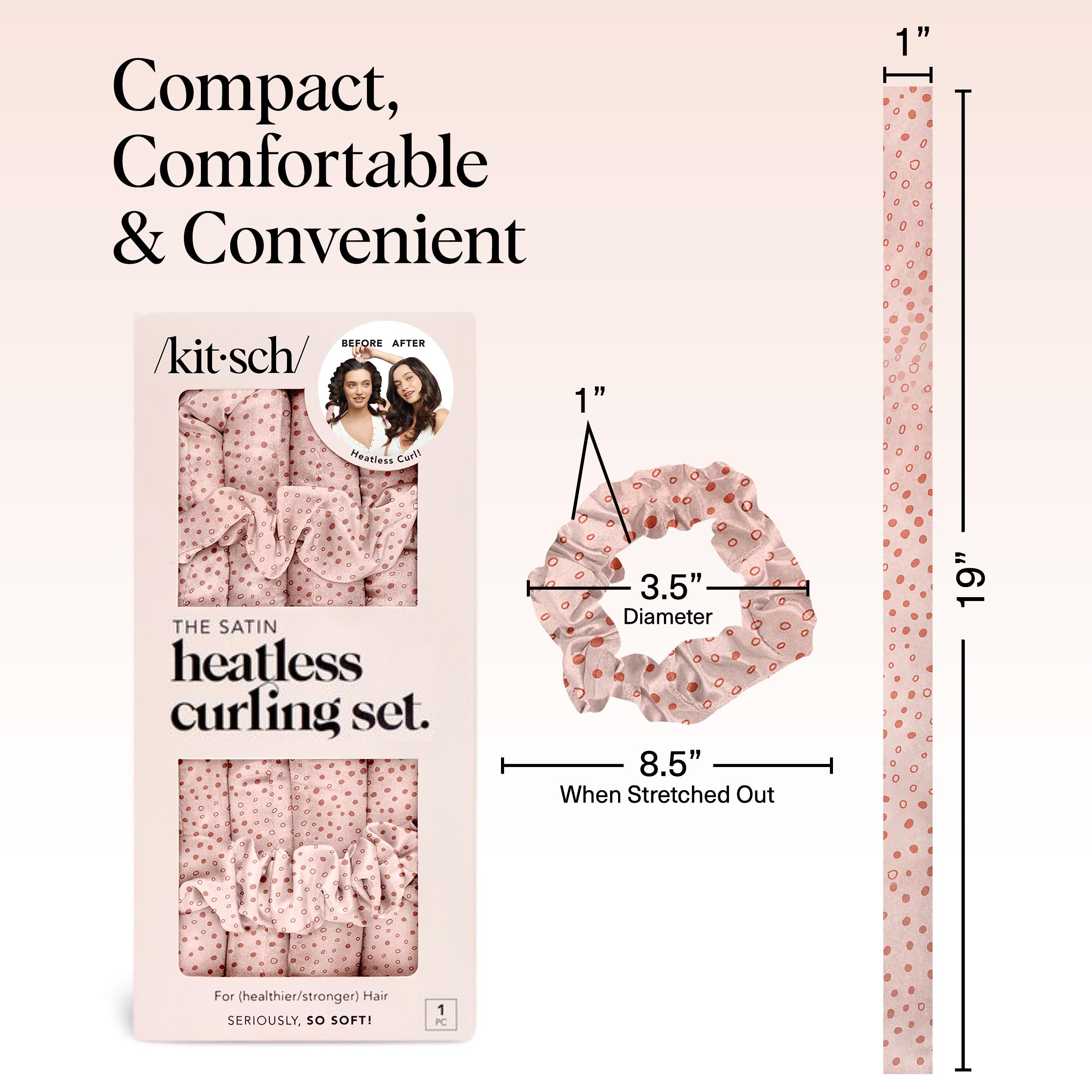 Kitsch hair accessories set shown as versatile, damage-free styling tools