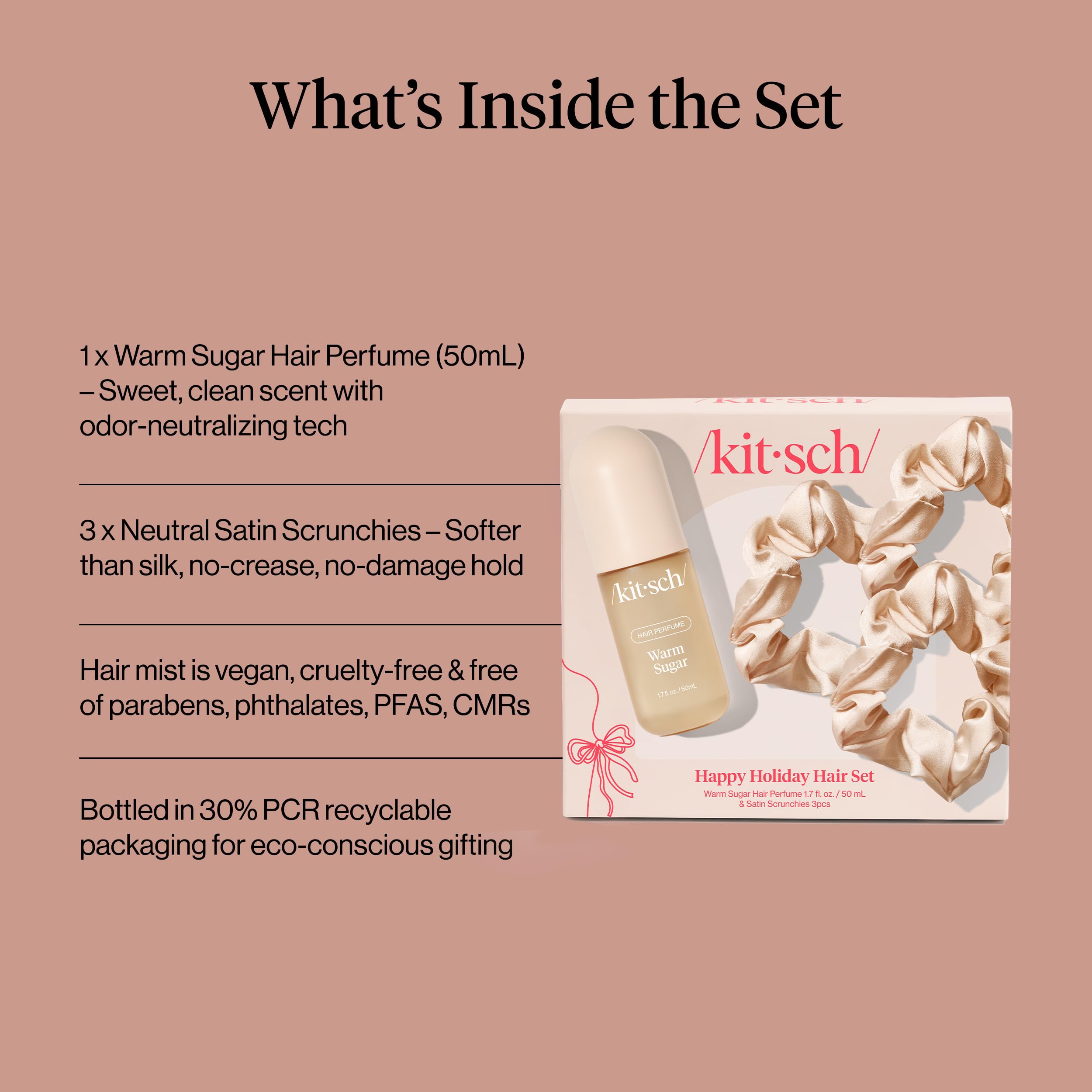 Kitsch hair mist spray bottle used on hair and skin for refresh