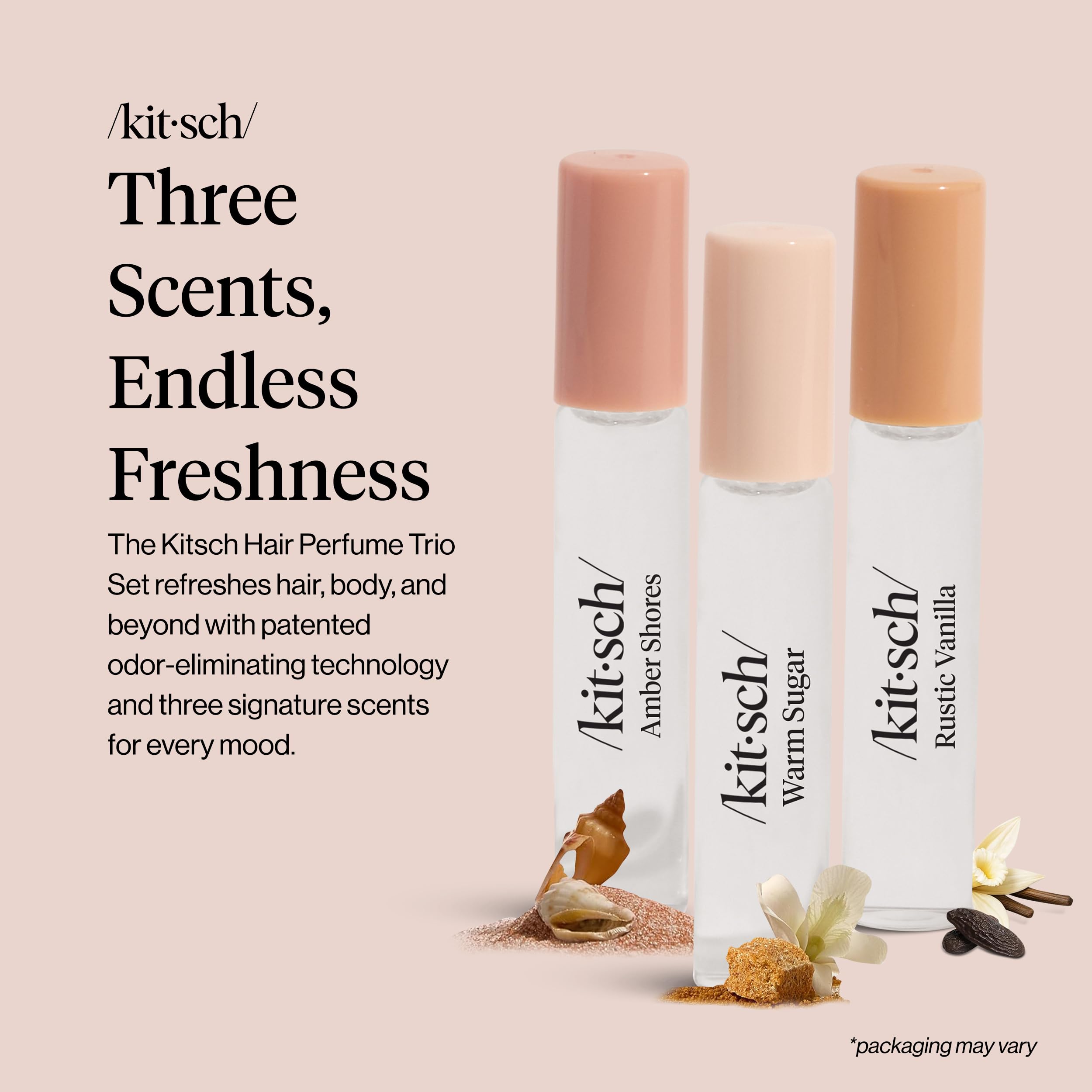 Kitsch Hair Perfume Amber Shores 10ml bottle for evening wear