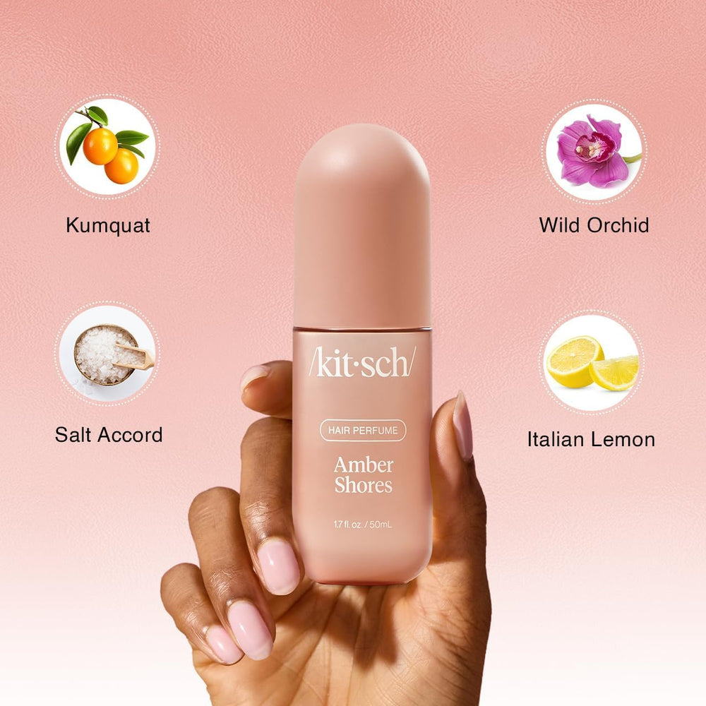 Kitsch Amber Shores 50ml packaging emphasizes portable freshness for gym or commute